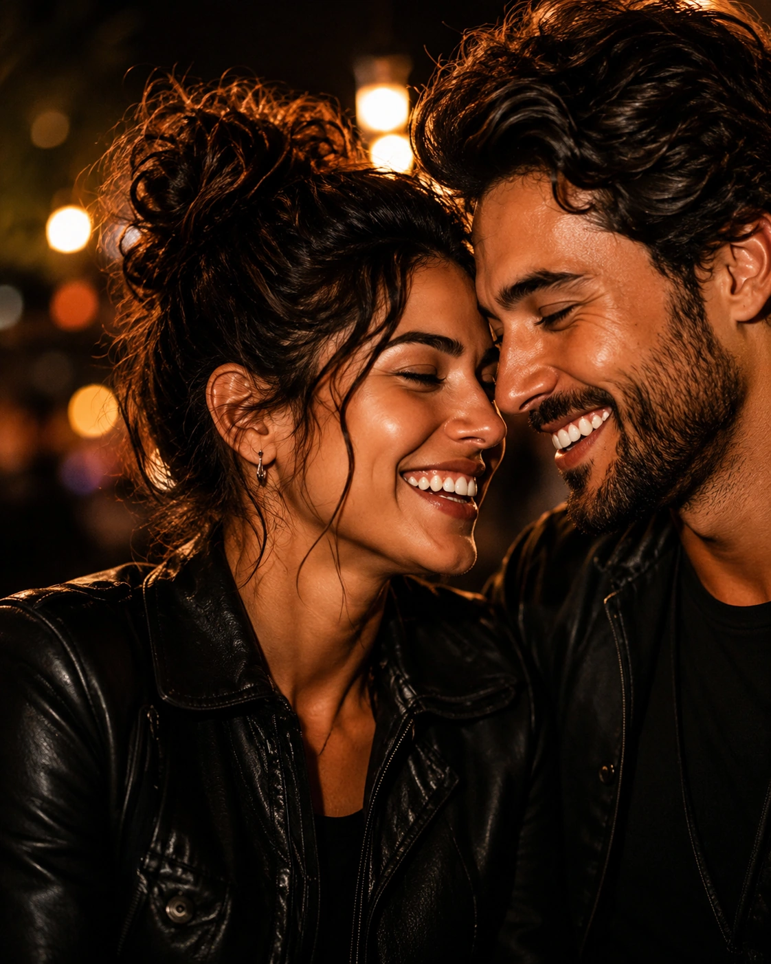 Casal sorrindo em imagem original do Flertaê